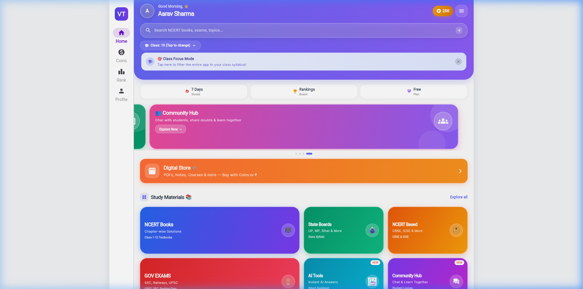 Vidya Topper Dashboard
